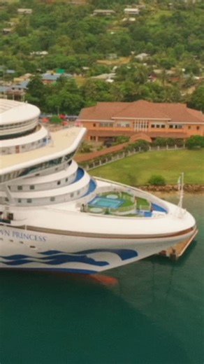 Cruise Perspectives | NZ Australia Pacific Asia on Instagram: "Crown Princess — Vanuatu 🇻🇺 Luganville is the port where we docked on the northern island of Espíritu Santo. We had breakfast on our balcony so we could be first off the ship, and were welcomed by a local string band right on the wharf — the perfect island greeting 🎶 Just outside the port, our tour guide was waiting with a sign bearing our names. First stop: the famous Blue Hole 💙 (or should we say Blue Holes… turns out there are