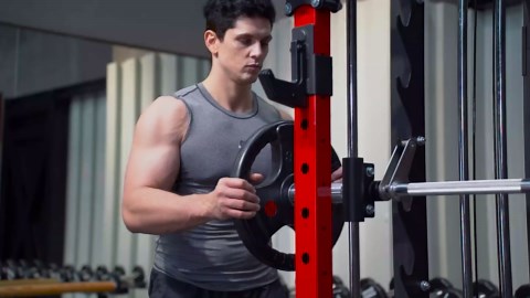 LNOW 2000LB Smith Machine & Dual Pulley Home Gym - Squat Rack, Lat Pulldown, Cable Crossover - Includes Workout Attachments