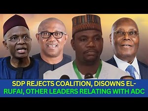 ADC IN DISARRAY As SDP Pulls Out Of 2027 Coalition Disowns El Rufai, Other Leaders Relating With ADC