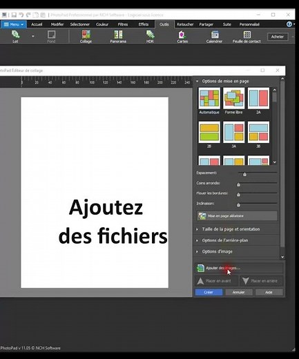 Comment faire un collage avec PhotoPad