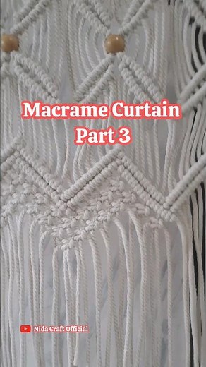Macrame Curtain Tutorial Part 3 #diy #macramecurtain #macrametirai #macrametutorial