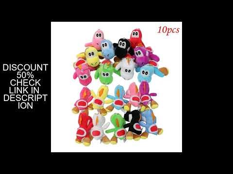10PCS/Set Mario Yoshi Plush Keychain Pendant Anime Toy for Decoration