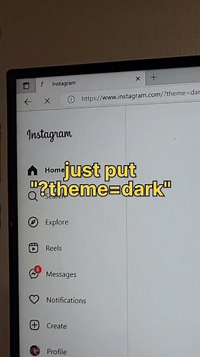 Dark Mode on Instagram PC
