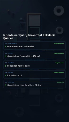 Modern CSS Container Queries in 30 Seconds ⚡