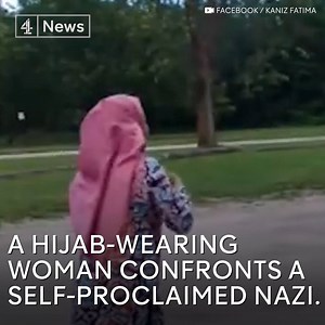 296K views · 2.3K reactions | A Hijab-wearing woman confronts a self-professed Nazi in Canada. Kaniz Fatima, a teacher from Calgary, says she pulled over to ask for directions and the man she asked became abusive towards her. | Channel 4 News | Facebook