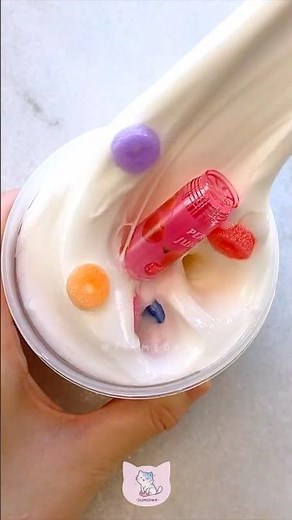 Name this slime! 🌀 Korean slay slime ASMR #slime #slimeasmr #satisfying