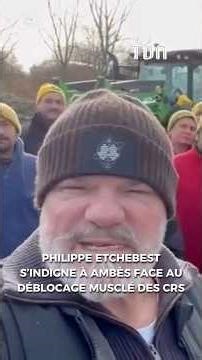Philippe Etchebest is outraged in Ambès by the heavy-handed intervention of the riot police.