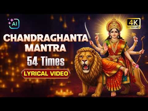 Navaratri Day 3 | Chandraghanta Mantra 54 Times For Focus & Strength with Lyrics by T S Ranganathan