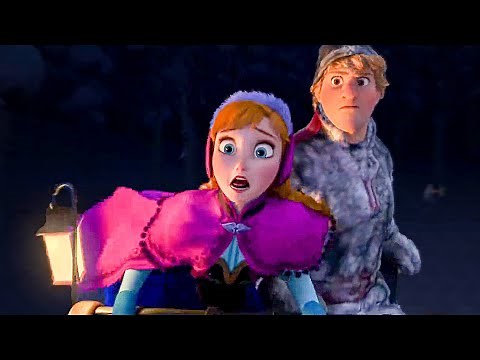 FROZEN Clip - Anna and Sven Get Chased By Wolves (2013)