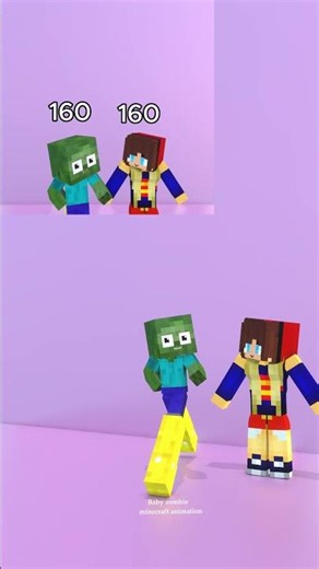 Who is the Tallest 😱😂 zombie and JJ super girl #minecraftanimation