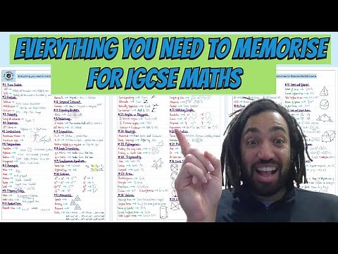 EVERYTHING you need to MEMORISE for your Edexcel iGCSE Maths exam