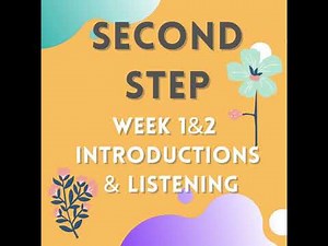 Second Step week 2- Listening Rules