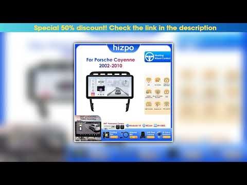 Today Only Hizpo 10.33" Car Multimedia Player Android 14 for Porsche Cayenne 1 2002-2010 Carplay Sc