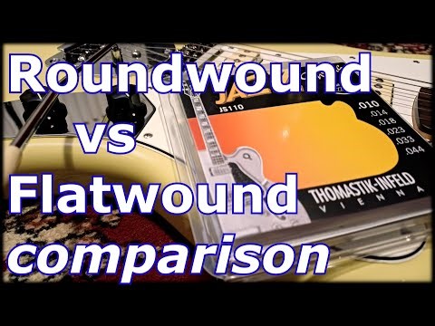 Flatwound vs Roundwound strings COMPARISON