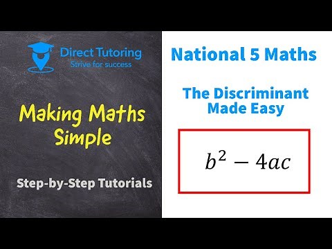 How to Solve the Discriminant Easily. National 5 Maths
