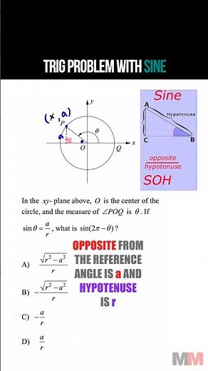 The Trig problems are easy on the SAT and ACT