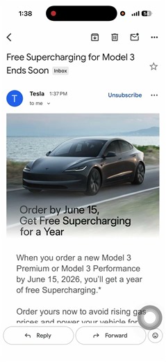 #tesla giving free one year supercharger when purchase a Tesla Model 3 #supercharger