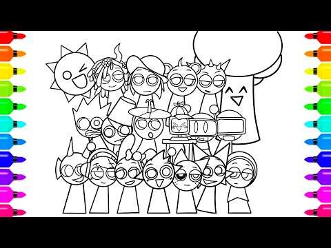 Incredibox Sprunki 🥰 Coloring Pages | How to Color All Characters Sprunki Phase 1