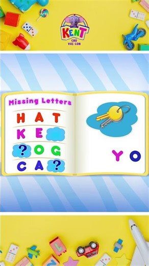 🔤 Tìm Chữ Cái Còn Thiếu 🔍 | Học Bảng Chữ Cái ABC Cho Bé #shorts #preschoollearning