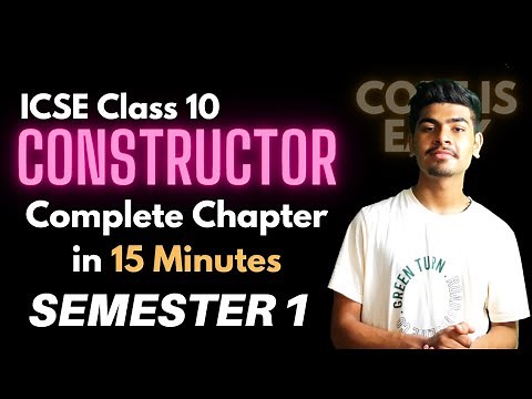 Constructor in Java | ICSE Class 10 Constructor Chapter 4 | One Shot | Semester 1 | Computer