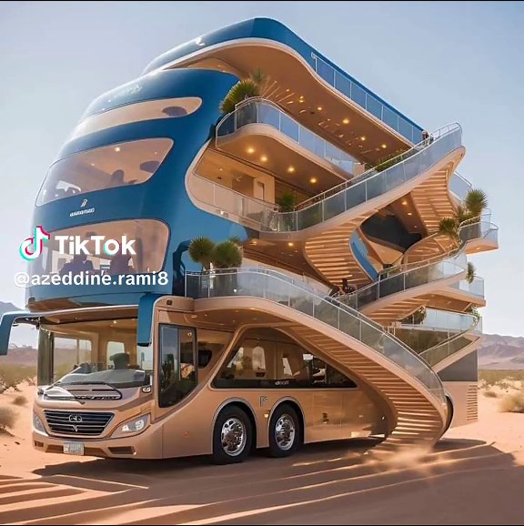Luxurious Multi-Level Bus: A Mobile Dream Home