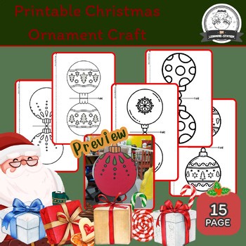 Printable Christmas Ornament Craft | Colorful Cut & Hang Decoration