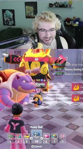 My catch for shiny Pignite was a bit messy! #pokemon #pokemongames #pokemonlegendsza