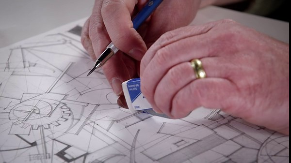 ALVIN PA308, Wood Pantograph Drawing Tool with Table Clamp and Four Spare Leads - 24 Inches, 30 Ratios