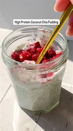 High Protein Coconut Chia Pudding
