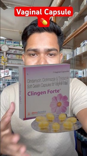 Clingen forte vaginal capsule how to use #gynecology #medicine #shorts