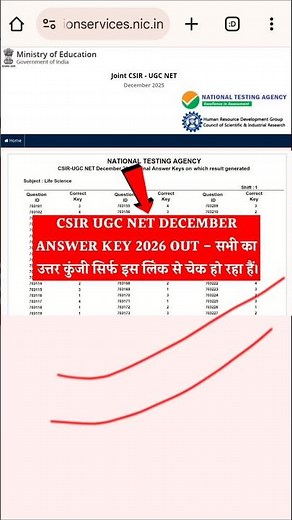 CSIR UGC Net December Answer Key 2025 | How to check CSIR UGC Net Dec Answer Key #sarkaritricks