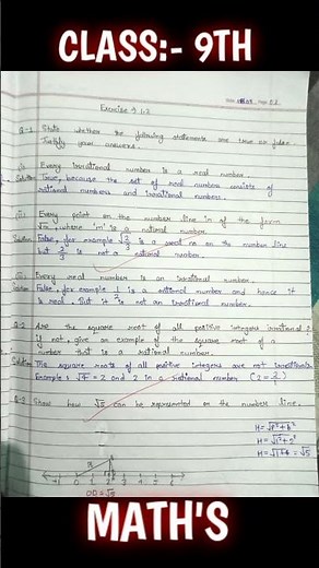 NCERT math's class 9 chapter 1 Number System Exercise 1.2 solution #maths #ncert #class9 #solution