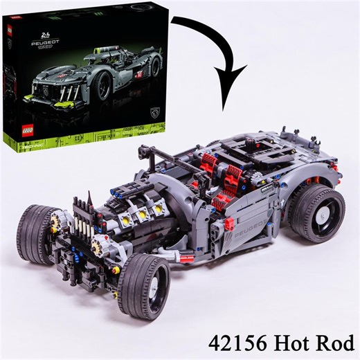 LEGO MOC-176330 Hot Rod (42156 Peugeot 9X8 Le Mans Hybrid Hypercar c-model) (Technic 2024)