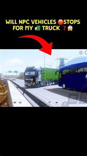 Will npc vehicles 🛑Stops For my 🚛truck❓😱realistic traffic #toe3update #truckgames #trucksimulator