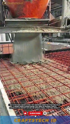 Efficient & Controlled Concrete Pouring System for Foundation Casting and Reinforcement Filling