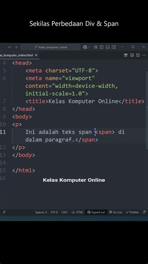 Don't Get It Wrong! The Difference Between Span and Div in HTML #learnhtml #htmltutorial
