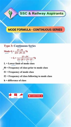 statistics-Mode formula for continuous series in Tamil🔥🔥🔥#sscandrailwayaspirants #statisticsintamil