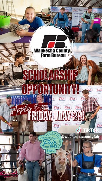 High school seniors, college students and families! 📢‼️ 🌾 Friendly Reminder! Our proud Fair partner and community agricultural advocate, Waukesha County Farm Bureau and YFA is still accepting applicants for their 2026 scholarship! This scholarship is a great opportunity for those who are seeking agriculture-based careers to offset their college costs. 📚The scholarship is available to students in any year of their higher education, so be sure to continue to apply as you pursue your ambitions a