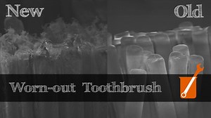 Check out the difference between a new and used toothbrush in this cool microscopic view