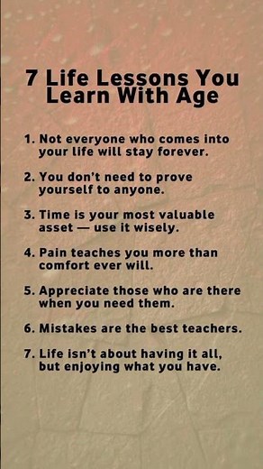7 Important Life Lessons You Learn With Age 🌿 | Reflective Pulse