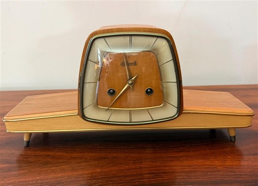 Mid-century German Mantel Clock by Hermle – Mechanical 8 Day Wood Clock, C.1950 - Etsy