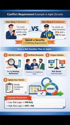 Conflicting Requirements in Agile Explained BA Interview Must-Know#businessanalyst #youtubrshorts