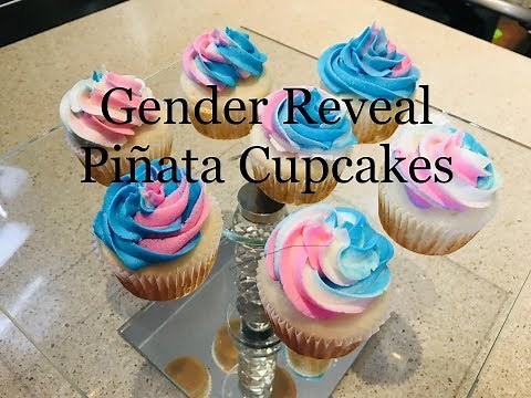 Gender Reveal Pinata Cupcakes - Courtney's Cakes