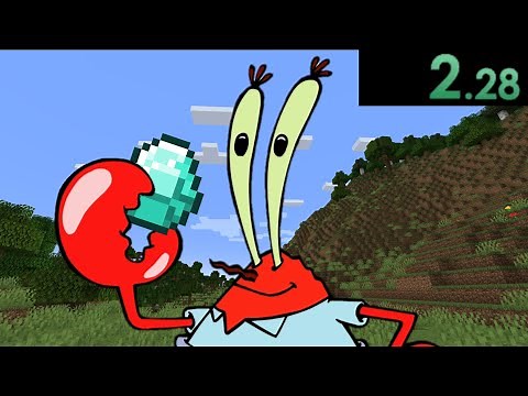 Mr. Krabs speedruns Minecraft
