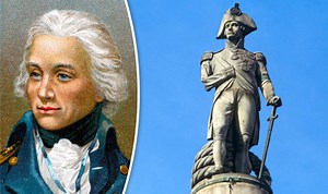 Blue Peter's John Noakes climbs Nelson's Column