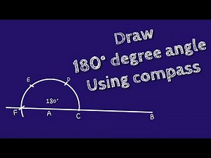 How to draw 180 degree angle using compass. shsirclasses.