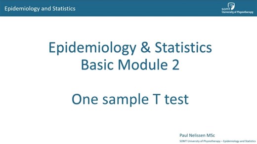 14 One sample T test
