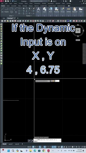 Draw a line Using a Relative Coordinate in AutoCAD #autocadforbeginners #autocaddrawing