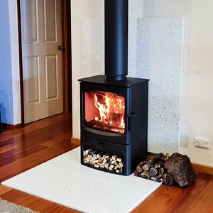 Reduce the space between your heater and the wall with a VLAZE Heat Shield. The Heat Shield reduces clearances, keeps your fire safer, and looks good while doing it. Learn more here - https://pivotstove.com.au/catalogue/hearth-flue/heatshield/vlaze-heat-shields/ | Pivot Stove & Heating | Facebook