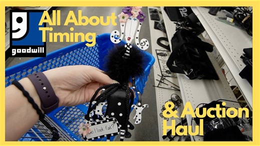 All about timing | Goodwill thrift with me & auction haul | eBay reselling
